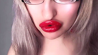 Tits Red Big Lips Bimbo JOI
