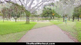 Therealworkout - hot exercise teen (Aubrey Rose) nailed after sesh