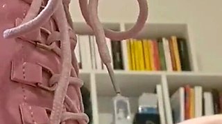 The Perfect MILF Blowjob in Fishnet Stockings and High Heels with Cum Swallowing