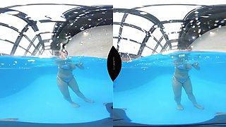 Approached By Two Busty Beauties In Bikinis For Covert Pool Sex