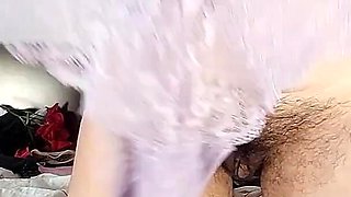 Amateur Wife Fingers Her Ass for the First Time Until Orgasm. Hairy Latin Pussy, Big Ass.