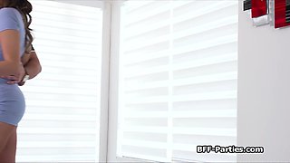 Hot girlfriends swap golf club for a hardcore foursome with big dicks and big cocks