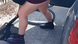 Car Cleaning Outdoor Pee