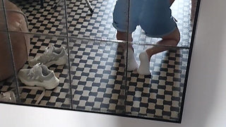CFNM Submission: Candie Cross Kneels and Devours My Cock with Eager Obedience