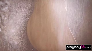 Exciting beauty introducing her wet snatch