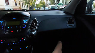 Stepmom Seduces Her Stepson in the Car with Her Sexy Legs