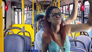 student stretched and fucked on the bus in public