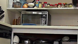 PAWG MILF takes BWC from behind for kitchen creampie