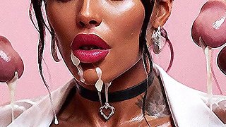 Hot Nurse in Gloryhole Club, Big Tits, Gloryhole Bukkake, Big Dick Sucking Cock