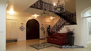 Bored housewife calls over old friend for his BIG BLACK PENIS