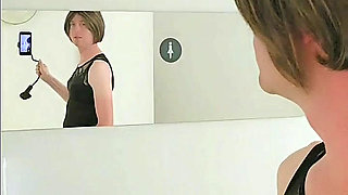 Annemieke in public toilet and sneaked to ladies room  for anal play - Request