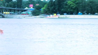 Hot nudist teen filmed with her nudist family