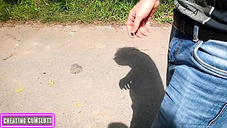 Condom Removed German Slut Used and Fucked Bareback When Her Car Broke Down