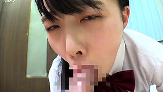 Hard fucking with creampie finish for hairy Asian schoolgirl