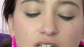 Three hot lesbian shares one huge cock and plays dildo and does pussy lick