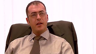 Hot Chick With Huge Tits Seduces Boss And Fucks