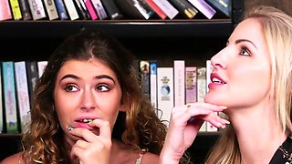 CFNM classy handjob teacher teaches babe