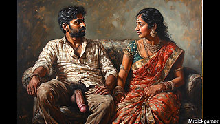 Desi horny aunty fucked by her servant as she was marstubating and she calls him to fuck her