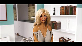 Animated hero is ready for some sincere 3D action with Misskitty2k and Ellena Woods