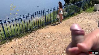 Public Dick Flashing - Girl Help Me To Cum In Mountains