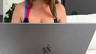 Big boobs milf masturbates with her dildo