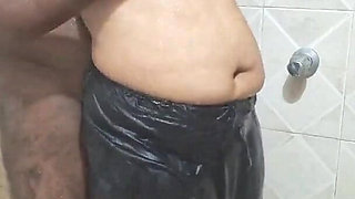 Indian Wife MILF Is Bathing in Saree