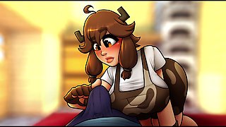 My cow turned into a hot little lady and agreed to do a bunch of naughty things - Hornycraft cow adventure