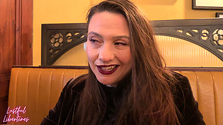 Cheating Wife Fucks Employee in Pub Toilet While Husband Waits Outside and Gets a Surprise Load All Over Her Face