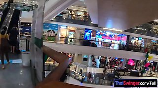 Big tits and ass Thai MILF girlfriend sex at home after a visit to the mall