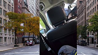 Thai MILF big cock car blowjob in public