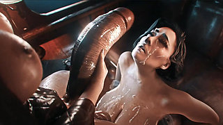 Train's Secret Show ( Gameplay ) - Busty MILF Character Couldn't Resist a Massive Cock