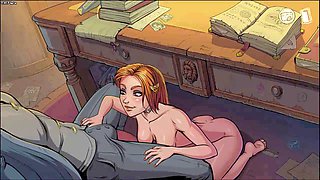 Cartoon headmaster gets busy with a schoolgirl in the magical world of Harry Potter