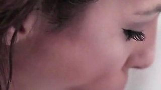 Sexy Skinny Girl Sucking and Facial in the Gloryhole