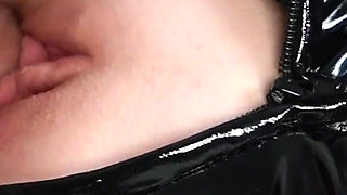 Horny Bitch Black Cat Fucking in Latex