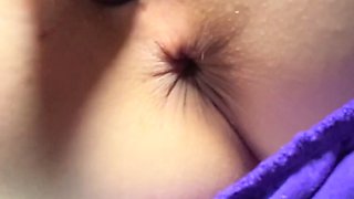 Close up anal toying