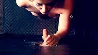 Hot Brunette Deepthroating Cocks At The Gloryhole