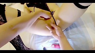 Mayu No81 Nierautomata 2b Costume, Nipple Piercing, Screaming, Blindfolded, Anal Vibrator, Squirting, Creampie