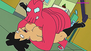 Amy and Zoidberg ( Cartoon )