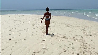 A Little Nudity on the Indian Ocean Beach.