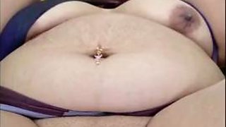 My new dress reveals my belly and pussy