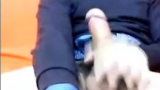 Big Cock Italian Guy Strokes on Webcam