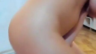 Riding dildo, boobs bouncing hot!