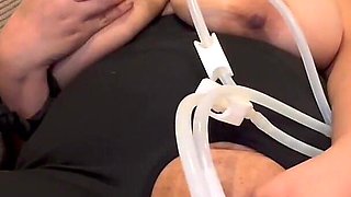 Saggy MILF Milkers on the Goat Machine
