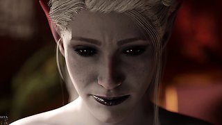 3D Futa on Female - Animation Futanari MILF fucks Girl Cum