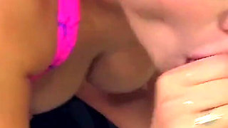 Sexy London Keyes sucking on huge dick while masturbating pussy