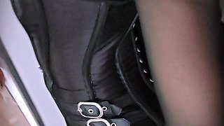 Outfit: My New Corset and Nylon Bodysuit - Mistress Julia