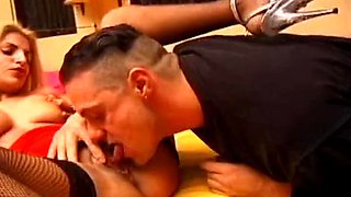 Marvelous big boobed blonde enjoys anal sex