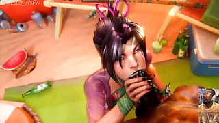 Slutty Fucking Ass Psylocke Deepthroats a BBC at the Beach, Honoka Big Breast Paizuri Cumshot Facial