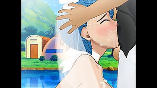 Bulma gets a filthy facefuck in her wedding sundress