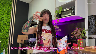 A Hairy Giantess Mocks Your Little Cock and Swallows You